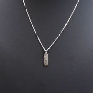 silver pendant chain combo