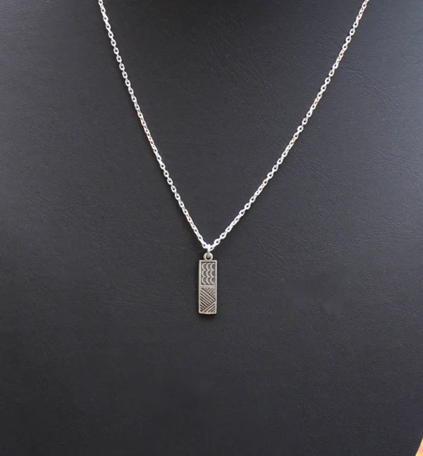 silver pendant chain combo
